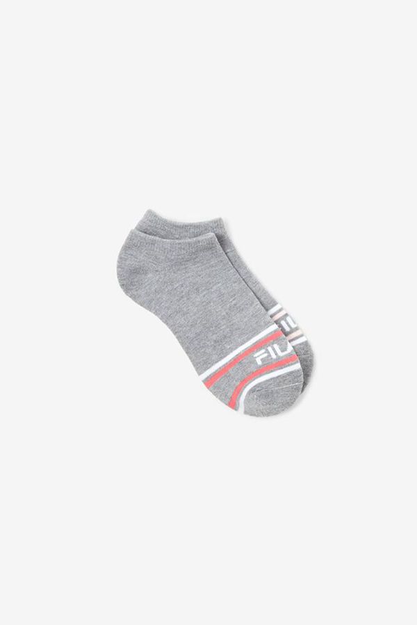 Meias Fila Luz Cinzentas - Fila Striped Toe No Show 6-Pack Portugal Lisboa,CNYT-80514